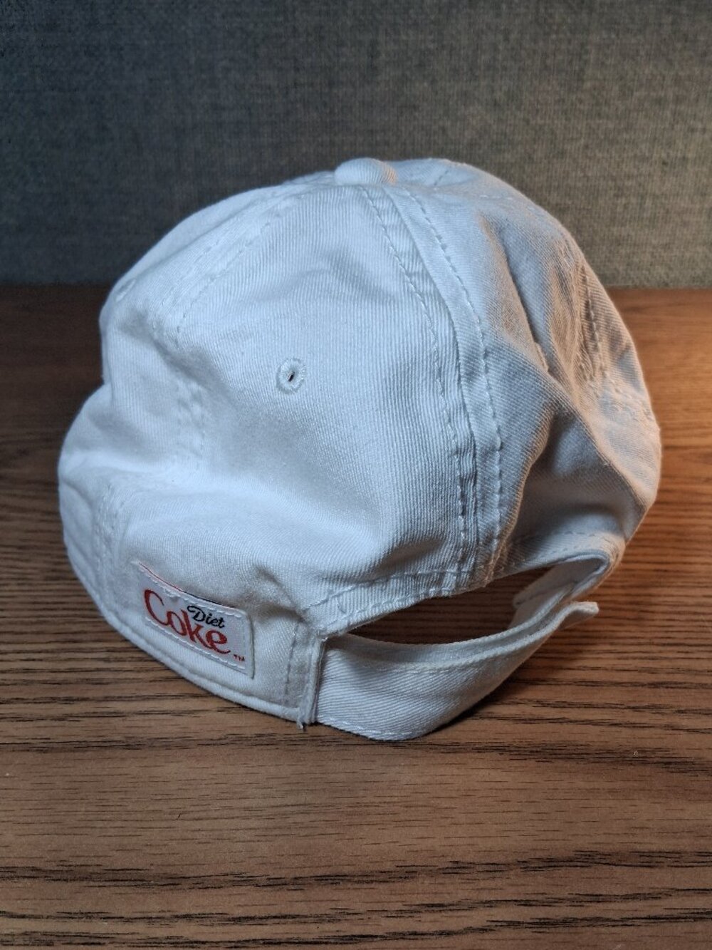 Diet Coke Ballcap White Red Coca-Cola Baseball Cap Hat Soda Bubbles Used - Picture 3 of 8